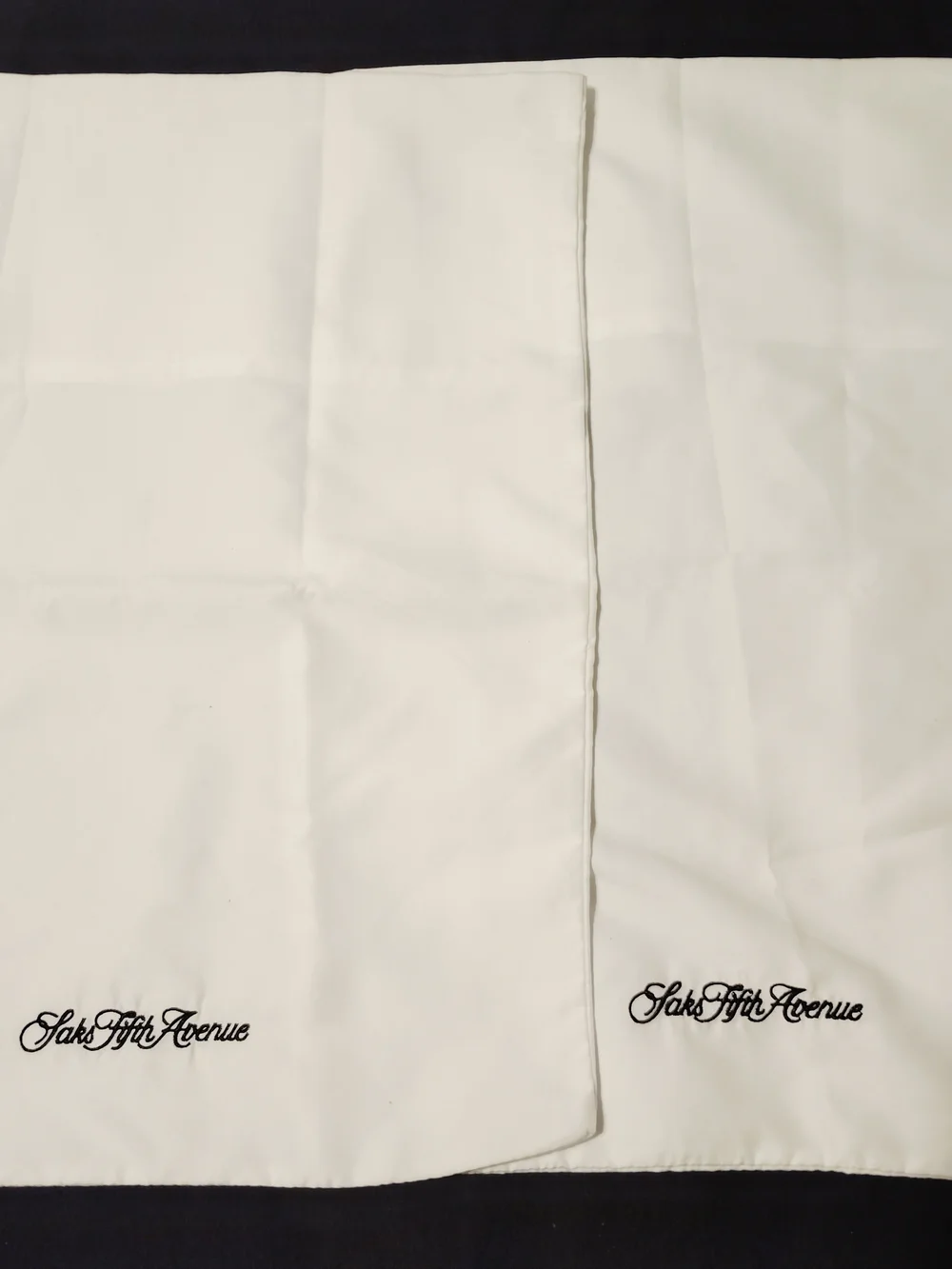 Saks Fifth Avenue White Embroidered Pillowcases Set